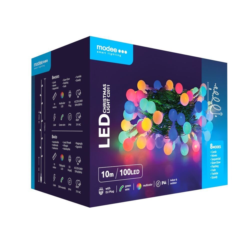 Modee Lighting LED Berry 100LED Πολύχρωμα 10m με Βύσμα